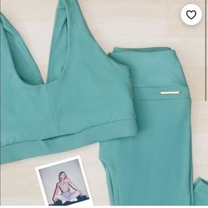 Women's Teal Leggings Set